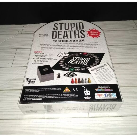 Stupid Deaths - University Games - Frightfully Funny Game - New Sealed - Picture 3 of 6